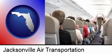 airline passengers in a commercial jetliner in Jacksonville, FL