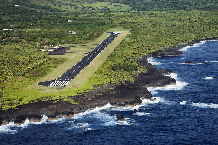 landing strip along the Maui, Hawaii coastline