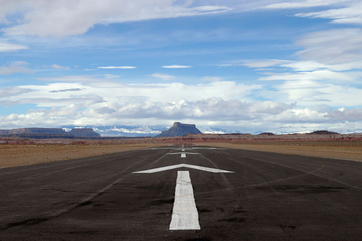 airport runway near Canyonlands National Park, Utah